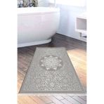 Eko Trend Djt Banyo Paspası Yıkanabilir Kaymaz Taban 1448 Osmanlı 1448-Trend-Banyo, Gümüş, 80 x 120