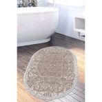 Eko Trend Djt Banyo Paspası Yıkanabilir Kaymaz Taban 1488 Oval Modern 1488-Trend-Banyo-Oval, Kahve, 80 x 120