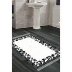 Eko Trend Djt Banyo Paspası Yıkanabilir Kaymaz Taban 1495 Modern 1495-Trend-Banyo, Siyah, 80 x 120