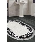 Eko Trend Djt Banyo Paspası Yıkanabilir Kaymaz Taban 1495 Oval Modern 1495-Trend-Banyo-Oval, Siyah, 80 x 120