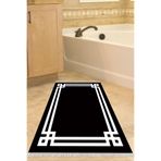 Eko Trend Djt Banyo Paspası Yıkanabilir Kaymaz Taban 1669 Modern 1669-Trend-Banyo, Siyah, 80 x 120