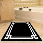 Eko Trend DJT Banyo Paspası Yıkanabilir Kaymaz Taban 1669 Modern Siyah