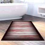 Eko Trend DJT Banyo Paspası Yıkanabilir Kaymaz Taban 1693 Modern Siyah Bordo