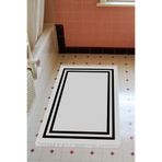 Eko Trend Djt Banyo Paspası Yıkanabilir Kaymaz Taban 1696 Bordürlü 1696-Trend-Banyo, Gri-Siyah, 80 x 120