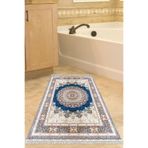 Eko Trend Djt Banyo Paspası Yıkanabilir Kaymaz Taban 1909 Osmanlı 1909-Trend-Banyo, Mavi, 80 x 120