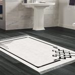 Eko Trend DJT Banyo Paspası Yıkanabilir Kaymaz Taban 1919 Modern Gri Siyah