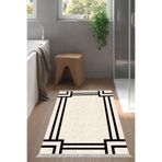 Eko Trend Djt Banyo Paspası Yıkanabilir Kaymaz Taban 1920 Modern 1920-Trend-Banyo, Gri-Siyah, 80 x 120