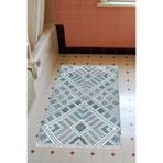 Eko Trend Djt Banyo Paspası Yıkanabilir Kaymaz Taban 2029 Modern 2029-Trend-Banyo, Mavi, 80 x 120