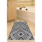 Eko Trend Djt Banyo Paspası Yıkanabilir Kaymaz Taban 2029 Modern 2029-Trend-Banyo, Siyah, 80 x 120