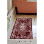 Eko Trend Djt Banyo Paspası Yıkanabilir Kaymaz Taban 616 Klasik 616-Trend-Banyo, Bordo, 80 x 120