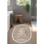 Eko Trend Djt Banyo Paspası Yıkanabilir Kaymaz Taban 616 Oval Klasik 616-Trend-Banyo-Oval, Bej, 50 x 80