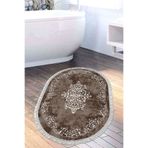 Eko Trend Djt Banyo Paspası Yıkanabilir Kaymaz Taban 616 Oval Klasik 616-Trend-Banyo-Oval, Kahve, 80 x 120