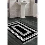 Eko Trend Djt Banyo Paspası Yıkanabilir Kaymaz Taban 650m Modern 650M-Trend-Banyo, Siyah, 80 x 120