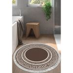 Eko Trend Djt Banyo Paspası Yıkanabilir Kaymaz Taban 651m Yuvarlak Modern 651M-Trend-Banyo-Yuvarlak, Kahve, 100 x 100