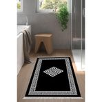Eko Trend Djt Banyo Paspası Yıkanabilir Kaymaz Taban 656m Modern 656M-Trend-Banyo, Siyah, 80 x 120