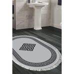 Eko Trend Djt Banyo Paspası Yıkanabilir Kaymaz Taban 656m Oval Modern 656M-Trend-Banyo-Oval, Gri, 80 x 150