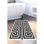 Eko Trend Djt Banyo Paspası Yıkanabilir Kaymaz Taban 658m Modern 658M-Trend-Banyo, Siyah, 80 x 120