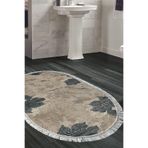 Eko Trend Djt Banyo Paspası Yıkanabilir Kaymaz Taban 660m Oval Suluboya 660M-Trend-Banyo-Oval, Bej, 80 x 120
