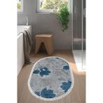 Eko Trend Djt Banyo Paspası Yıkanabilir Kaymaz Taban 660m Oval Suluboya 660M-Trend-Banyo-Oval, Mavi, 80 x 120