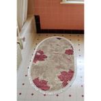 Eko Trend Djt Banyo Paspası Yıkanabilir Kaymaz Taban 660m Oval Suluboya 660M-Trend-Banyo-Oval, Pudra, 80 x 120