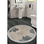 Eko Trend Djt Banyo Paspası Yıkanabilir Kaymaz Taban 660m Yuvarlak Suluboya 660M-Trend-Banyo-Yuvarlak, Bej, 80 x 80