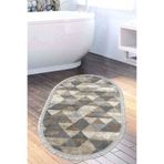 Eko Trend Djt Banyo Paspası Yıkanabilir Kaymaz Taban 661 Oval İskandinav 661-Trend-Banyo-Oval, Bej, 80 x 120