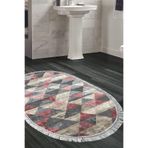 Eko Trend Djt Banyo Paspası Yıkanabilir Kaymaz Taban 661 Oval İskandinav 661-Trend-Banyo-Oval, Pudra, 80 x 120