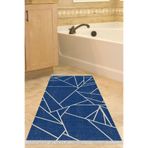 Eko Trend Djt Banyo Paspası Yıkanabilir Kaymaz Taban 717 Modern 717-Trend-Banyo, Lacivert, 100 x 150