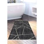 Eko Trend Djt Banyo Paspası Yıkanabilir Kaymaz Taban 717 Modern 717-Trend-Banyo, Siyah, 100 x 150