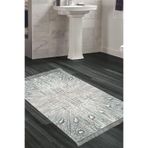 Eko Trend Djt Banyo Paspası Yıkanabilir Kaymaz Taban 743 Modern 743-Trend-Banyo, Mavi, 80 x 120