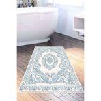 Eko Trend Djt Banyo Paspası Yıkanabilir Kaymaz Taban 747 Klasik 747-Trend-Banyo, Mavi, 80 x 120