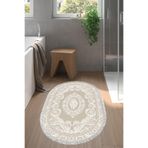 Eko Trend Djt Banyo Paspası Yıkanabilir Kaymaz Taban 747 Oval Klasik 747-Trend-Banyo-Oval, Bej, 80 x 120