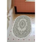 Eko Trend Djt Banyo Paspası Yıkanabilir Kaymaz Taban 747 Oval Klasik 747-Trend-Banyo-Oval, Gri, 80 x 120