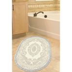 Eko Trend Djt Banyo Paspası Yıkanabilir Kaymaz Taban 747 Oval Klasik 747-Trend-Banyo-Oval, Krem, 80 x 120