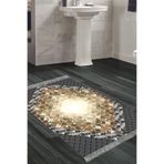 Eko Trend Djt Banyo Paspası Yıkanabilir Kaymaz Taban 759 Patchwork 759-Trend-Banyo, Siyah, 80 x 120