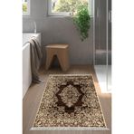 Eko Trend Djt Banyo Paspası Yıkanabilir Kaymaz Taban 761 Osmanlı 761-Trend-Banyo, Kahve, 80 x 120