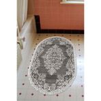 Eko Trend Djt Banyo Paspası Yıkanabilir Kaymaz Taban 762 Oval Osmanlı 762-Trend-Banyo-Oval, Gri, 80 x 120