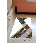 Eko Trend Djt Banyo Paspası Yıkanabilir Kaymaz Taban F5002 Mermer F5002-Trend-Banyo, Siyah-Beyaz, 80 x 120