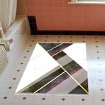 Eko Trend DJT Banyo Paspası Yıkanabilir Kaymaz Taban F5002 Mermer Gold Siyah