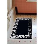 Eko Trend Djt Banyo Paspası Yıkanabilir Kaymaz Taban F5035 Modern F5035-Trend-Banyo, Siyah, 80 x 120