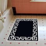 Eko Trend DJT Banyo Paspası Yıkanabilir Kaymaz Taban F5035 Modern Siyah