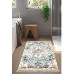 Eko Trend Djt Banyo Paspası Yıkanabilir Kaymaz Taban M12290 Vintage M12290-Trend-Banyo, Mavi, 80 x 120