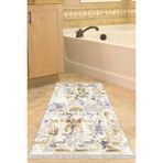 Eko Trend Djt Banyo Paspası Yıkanabilir Kaymaz Taban M12359 Vintage M12359-Trend-Banyo, Bej, 80 x 120