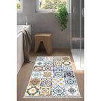Eko Trend Djt Banyo Paspası Yıkanabilir Kaymaz Taban Mu144 Patchwork Mu144-Trend-Banyo, Çok Renkli, 80 x 120