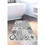 Eko Trend Djt Banyo Paspası Yıkanabilir Kaymaz Taban Mu144 Patchwork Mu144-Trend-Banyo, Gri, 80 x 120