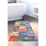 Eko Trend Djt Banyo Paspası Yıkanabilir Kaymaz Taban Mu148 Patchwork Mu148-Trend-Banyo, Çok Renkli, 80 x 120