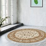 Eko Trend DJT Banyo Paspası Yıkanabilir Kaymaz Taban P1372 Yuvarlak Osmanlı Kahve