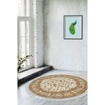 Eko Trend Djt Banyo Paspası Yıkanabilir Kaymaz Taban P1372 Yuvarlak Osmanlı P1372-Trend-Banyo-Yuvarlak, Kahve, 120 x 120