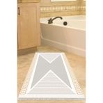 Eko Trend Djt Banyo Paspası Yıkanabilir Kaymaz Taban P1526 Modern P1526-Trend-Banyo, Krem, 80 x 120