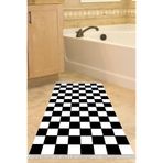 Eko Trend Djt Banyo Paspası Yıkanabilir Kaymaz Taban S5056 Geometrik S5056-Trend-Banyo, Siyah, 80 x 120